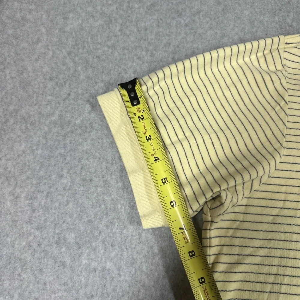 Vintage Polo Ralph Lauren Stripped Polo Shirt Men's XL Yellow Navy Made USA